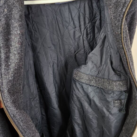 Vintage Faconnable Mens Wool Blend Full Zip Mock Neck Coat XL - Picture 7 of 9